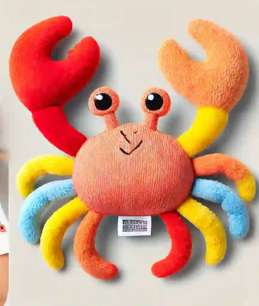 Crab-Themed Baby Headband with Plush Crab Toy